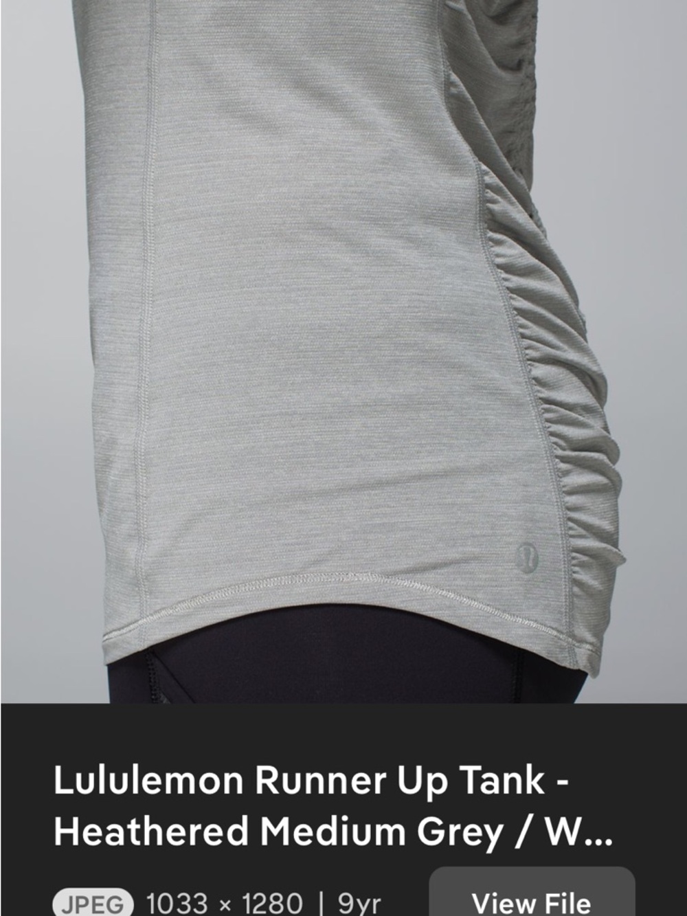 lululemon athletica Gray 'RUNNER UP' Racerback Tank - Picture 3 of 8